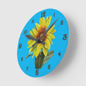 Sonnenblumen Akronylic Wall Clock Runde Wanduhr (Winkel)