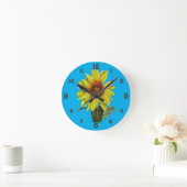 Sonnenblumen Akronylic Wall Clock Runde Wanduhr (Zuhause)