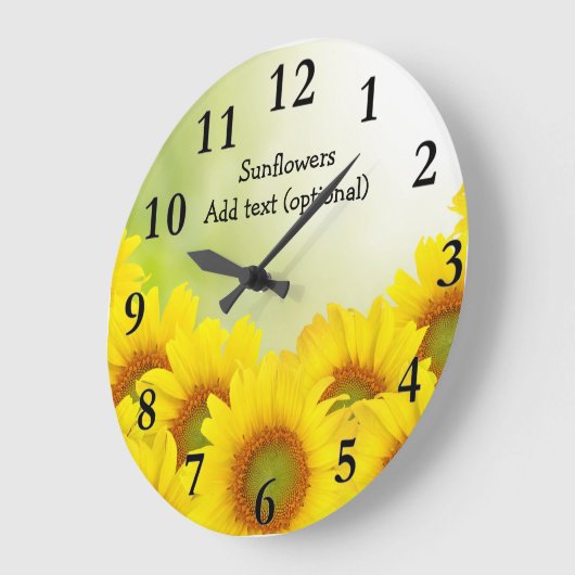 Sonnenblumen Akrylwand Uhr (Winkel)