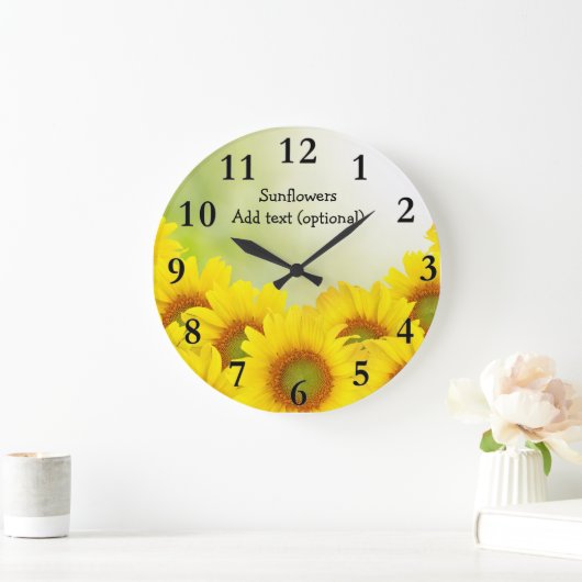 Sonnenblumen Akrylwand Uhr (Zuhause)