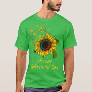 Sonnenblumen Akzeptanz verstehen Liebe Autismus Be T-Shirt