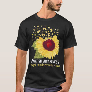 Sonnenblumen Akzeptanz verstehen Liebe Autismus Be T-Shirt