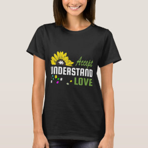 Sonnenblumen Akzeptanz verstehen Liebe Autistische T-Shirt