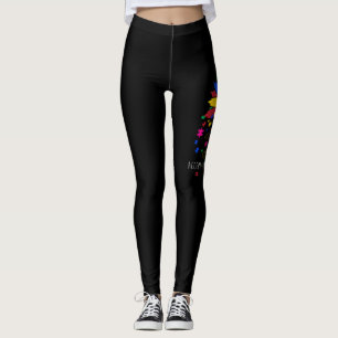 Sonnenblumen akzeptieren Liebe Weltautismus-Krieg Leggings
