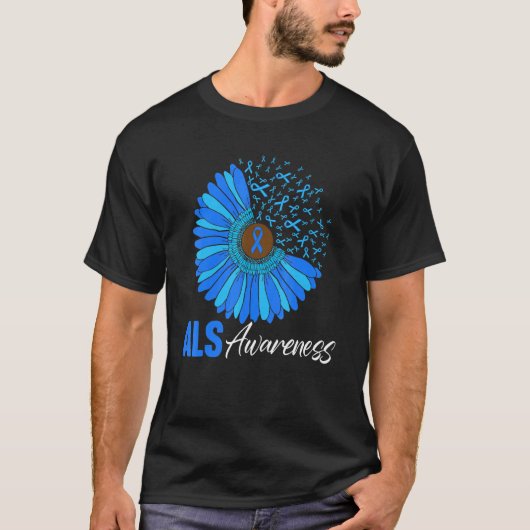 Sonnenblumen als Bewusstsein Ribbon Unterstützer K T-Shirt (Vorderseite)