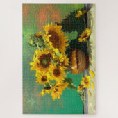 Sonnenblumen Alte Meister bemalt Puzzle (Vertikal)