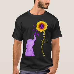 Sonnenblumen-Alzheimer-Bewusstsein werde ich für T-Shirt