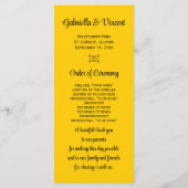 Sonnenblumen am Blue Wedding Programm (Rückseite)