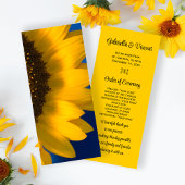 Sonnenblumen am Blue Wedding Programm