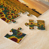 Sonnenblumen am Sonnenuntergang Puzzle (Seite)