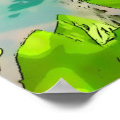 Sonnenblumen am Strand Poster (Ecke)