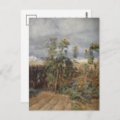 Sonnenblumen am Strand | Thorvald Niss Postkarte (Vorne/Hinten)