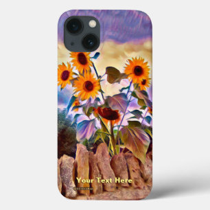 Sonnenblumen an der Felsenwand Case-Mate iPhone Hülle