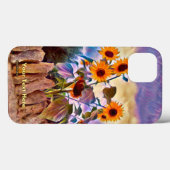 Sonnenblumen an der Felsenwand Case-Mate iPhone Hülle (Rückseite (Horizontal))
