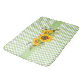 Sonnenblumen an der Tafel Badematte (Schrägansicht)