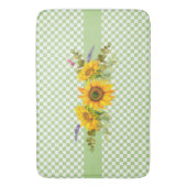 Sonnenblumen an der Tafel Badematte (Vorderseite Vertikal)