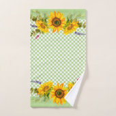 Sonnenblumen an der Tafel Badhandtuch Set (Handtuch)