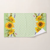 Sonnenblumen an der Tafel Badhandtuch Set (Handtuch)