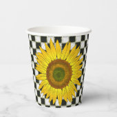 Sonnenblumen an der Tafel Pappbecher (Rückseite)
