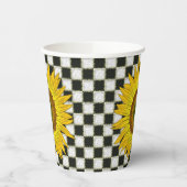 Sonnenblumen an der Tafel Pappbecher (Links)