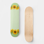 Sonnenblumen an der Tafel Skateboard (Vorderseite)