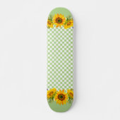 Sonnenblumen an der Tafel Skateboard (Vorne)