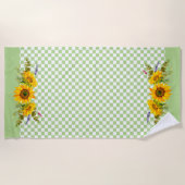 Sonnenblumen an der Tafel Strandtuch (Vorderseite)