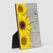 Sonnenblumen an einem Tisch Fotoplatte (Seite)