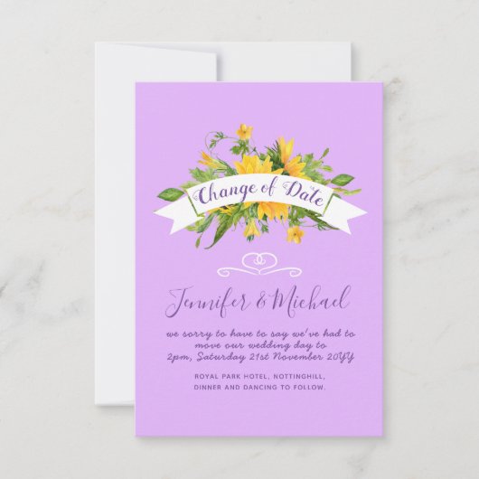 Sonnenblumen Änderung des Datums der Aufschiebungs (Vorderseite)