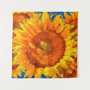 Sonnenblumen-Anordnung. Van Gogh-Imitation. Wandteppich