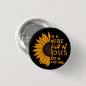 Sonnenblumen-Anstecker│Inspirierendes Geschenk│Pos Button (Vorne & Hinten)