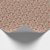 Sonnenblumen, Äpfel: Wasserfarbenmuster im Herbst Geschenkpapier (Ecke)