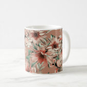 Sonnenblumen, Äpfel: Wasserfarbenmuster im Herbst Kaffeetasse (VorderseiteRechts)