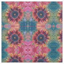 Sonnenblumen Aquamarin Rotes Orange Rosa Rustikale