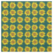 Sonnenblumen Aquamarines Muster Nähmaterial Stoff (Muster)