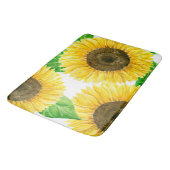 Sonnenblumen Aquarell Badematte (Schrägansicht)
