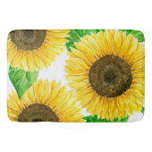 Sonnenblumen Aquarell Badematte (Vorderseite)