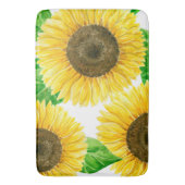 Sonnenblumen Aquarell Badematte (Vorderseite Vertikal)