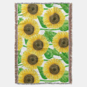 Sonnenblumen Aquarell Decke (Vorderseite Vertikal)