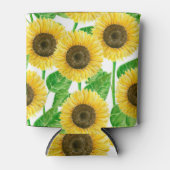 Sonnenblumen Aquarell Dosenkühler (Vorderseite)
