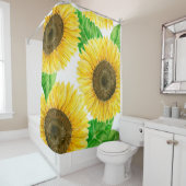 Sonnenblumen Aquarell Duschvorhang (Beispiel)