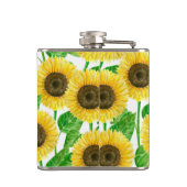 Sonnenblumen Aquarell Flachmann (Rückseite)