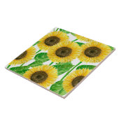Sonnenblumen Aquarell Fliese (Seite)