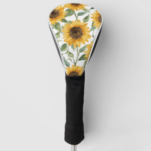 Sonnenblumen Aquarell Floral Gelbe Malerei Golf Headcover