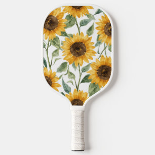 Sonnenblumen Aquarell Floral Gelbe Malerei Pickleball Schläger