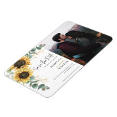 Sonnenblumen-Aquarell-Foto Save the Date Magnet (Linke Seite)