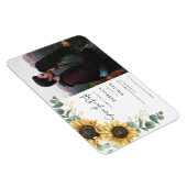 Sonnenblumen-Aquarell-Foto Save the Date Magnet (Rechte Seite)
