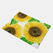 Sonnenblumen Aquarell Fußmatte (Schrägansicht)