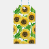 Sonnenblumen Aquarell Geschenkanhänger (Rückseite)