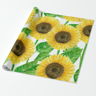 Sonnenblumen Aquarell Geschenkpapier